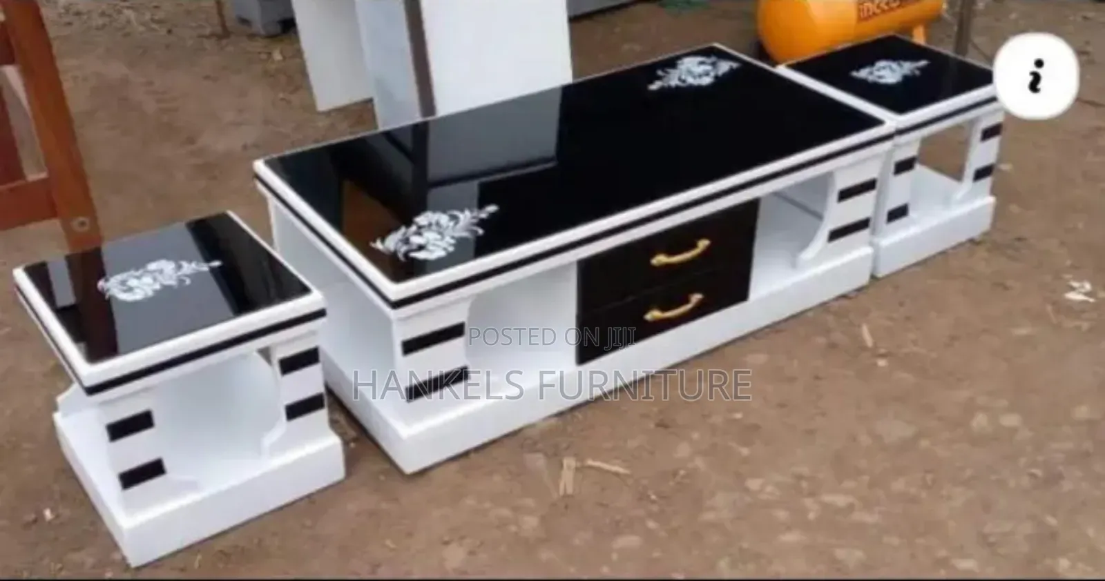 Space-Saving Coffee Table With Matching Stools