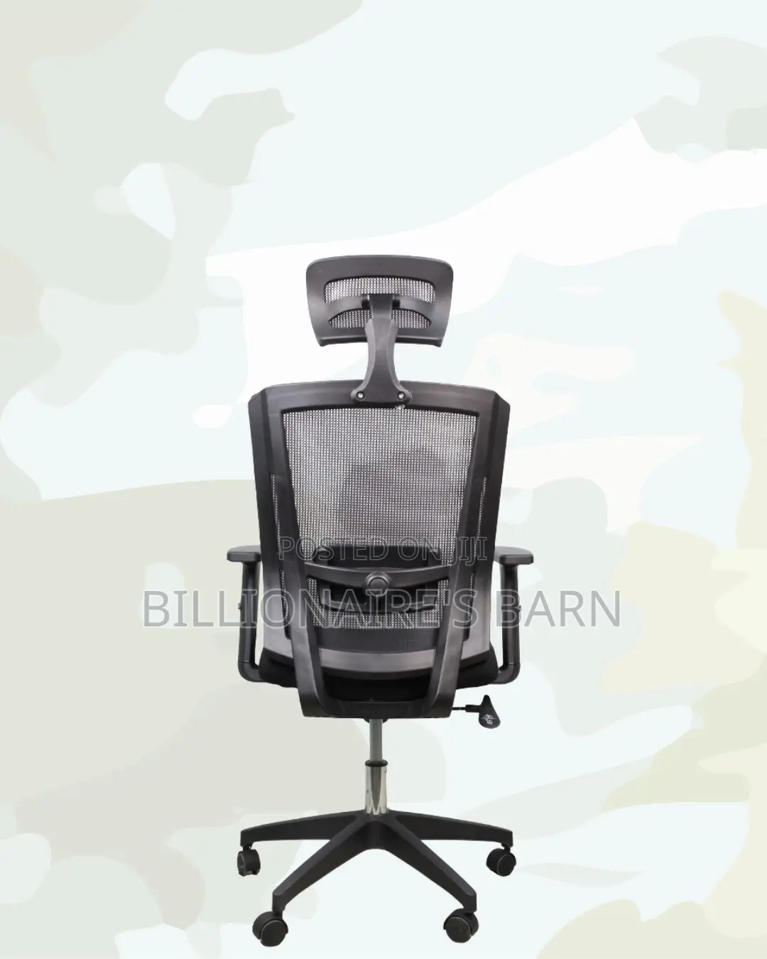 Black Office Chair With Adjustable Headrest — Neat Professional Look