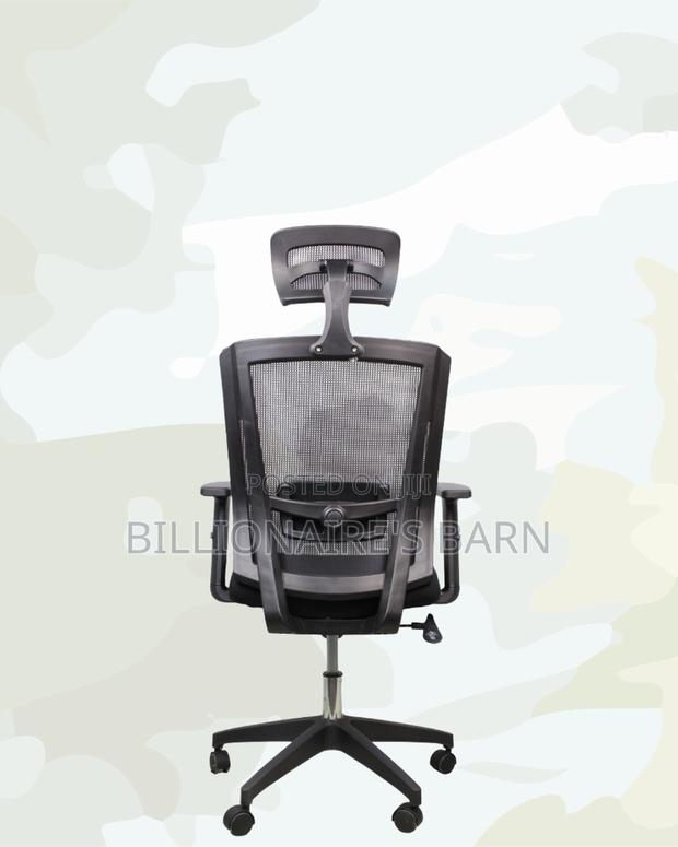 Black Office Chair With Adjustable Headrest — Neat Professional Look - thumbnail 3