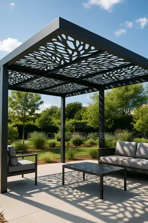 Floral Ornamental CNC Pergola Design