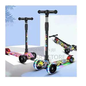 Musical Led Light-Up Scooter – Wide Wheels Foldable