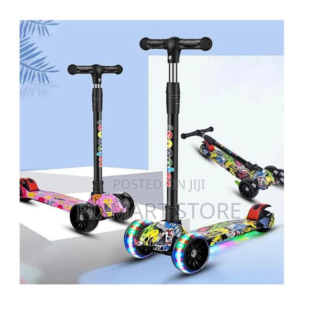 Musical Led Light-Up Scooter – Wide Wheels Foldable - main view