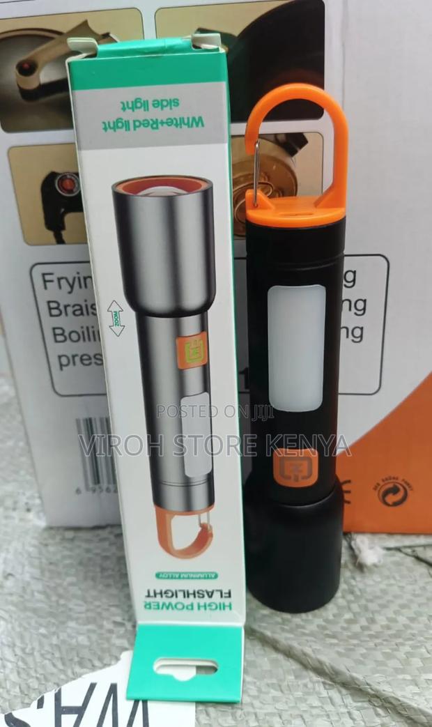 White Laser Rechargeable Torch - main view