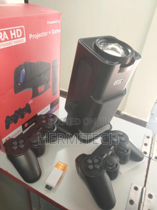 Gaming Projector With Console Gaming Pads - main view