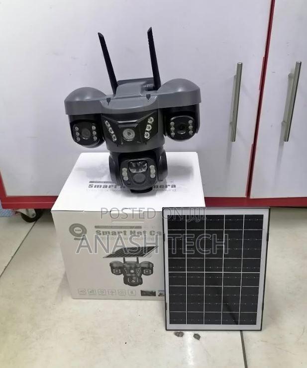 Model Vts029 Tripple Lens Solar PTZ CCTV 4g Solar Energy Camera