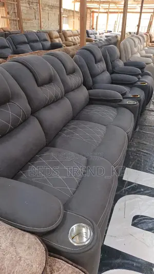Formal 5 Seater Semi Recliner Sofa 3,2