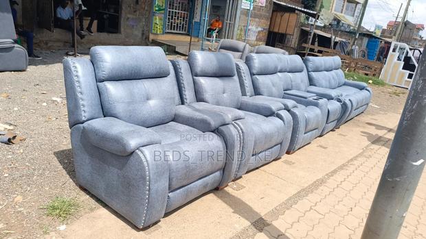 Refined Cushy 7 Seater Semi Recliner Sofa 3,2,1,1
