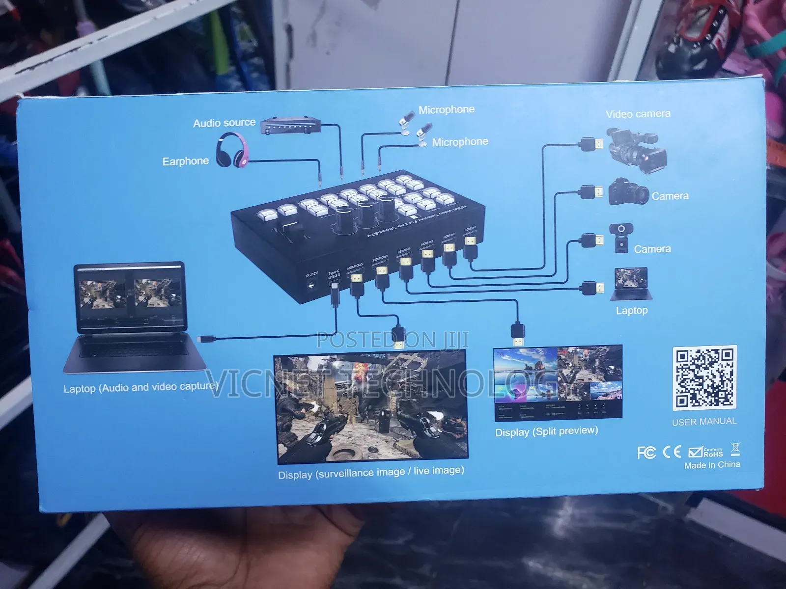 Multi Camera Multi Media Control Video Switcher