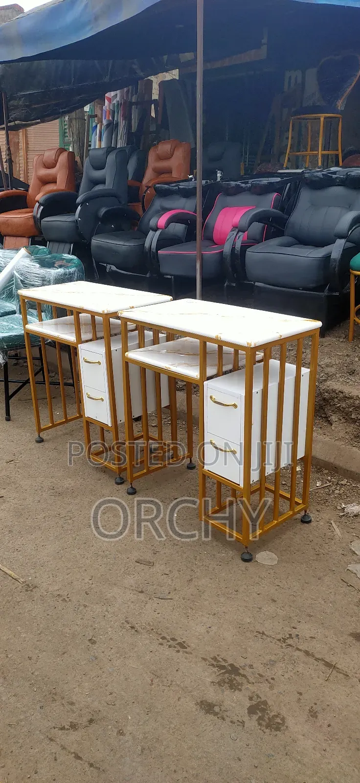Marble Top Nail Table