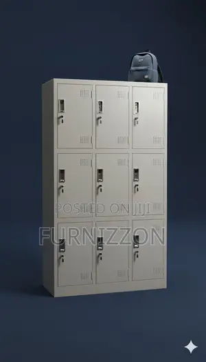 Large Capacity Nine Door Steel Wardrobe for Offices