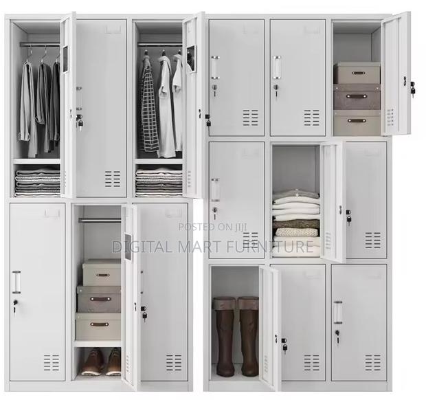 White Steel Team Storage Cabinet - thumbnail 4