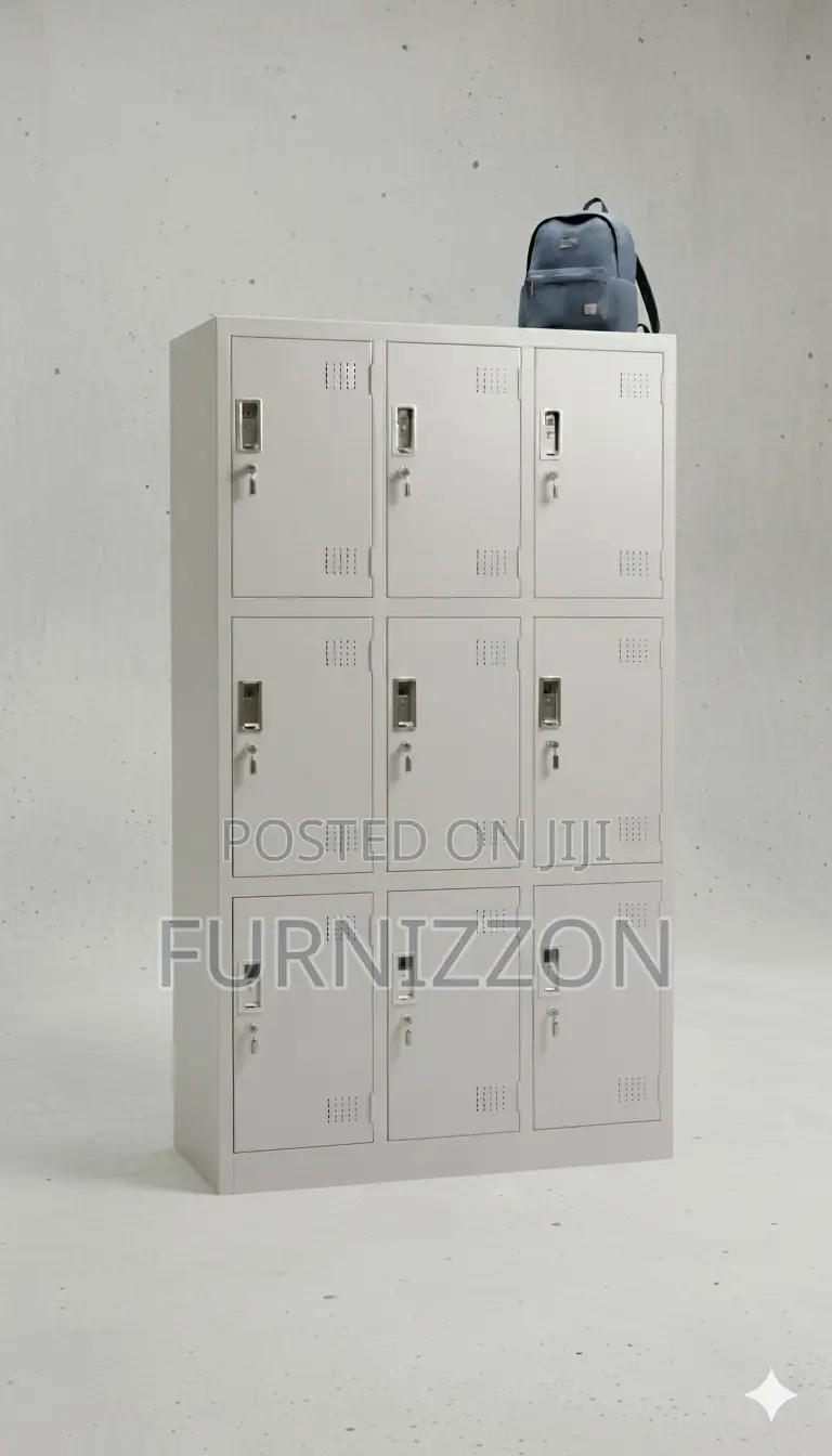 Space Saving Nine Door Steel Storage Cabinet for Offices
