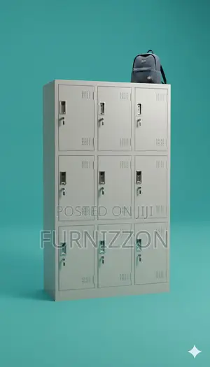 Durable Steel Office Wardrobe With Nine Storage Sections