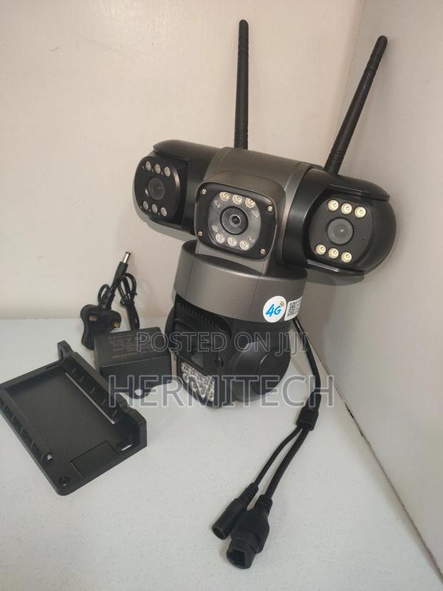 Triple Lens 4g Electric PTZ CCTV Surveillance Cameras