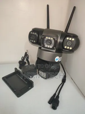 Triple Lens 4g Electric PTZ CCTV Surveillance Cameras