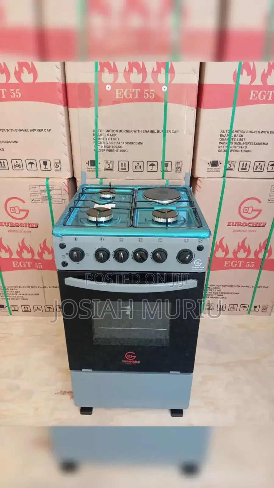 3 Gas Burner+1 Electric Plate Eurochef Cooker