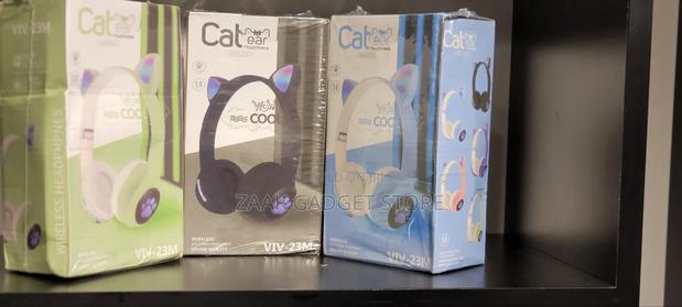 Cat Wireless Headphones With 7 Led Light-Viv-23m