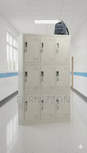 Professional Nine Door Steel Wardrobe Cabinet