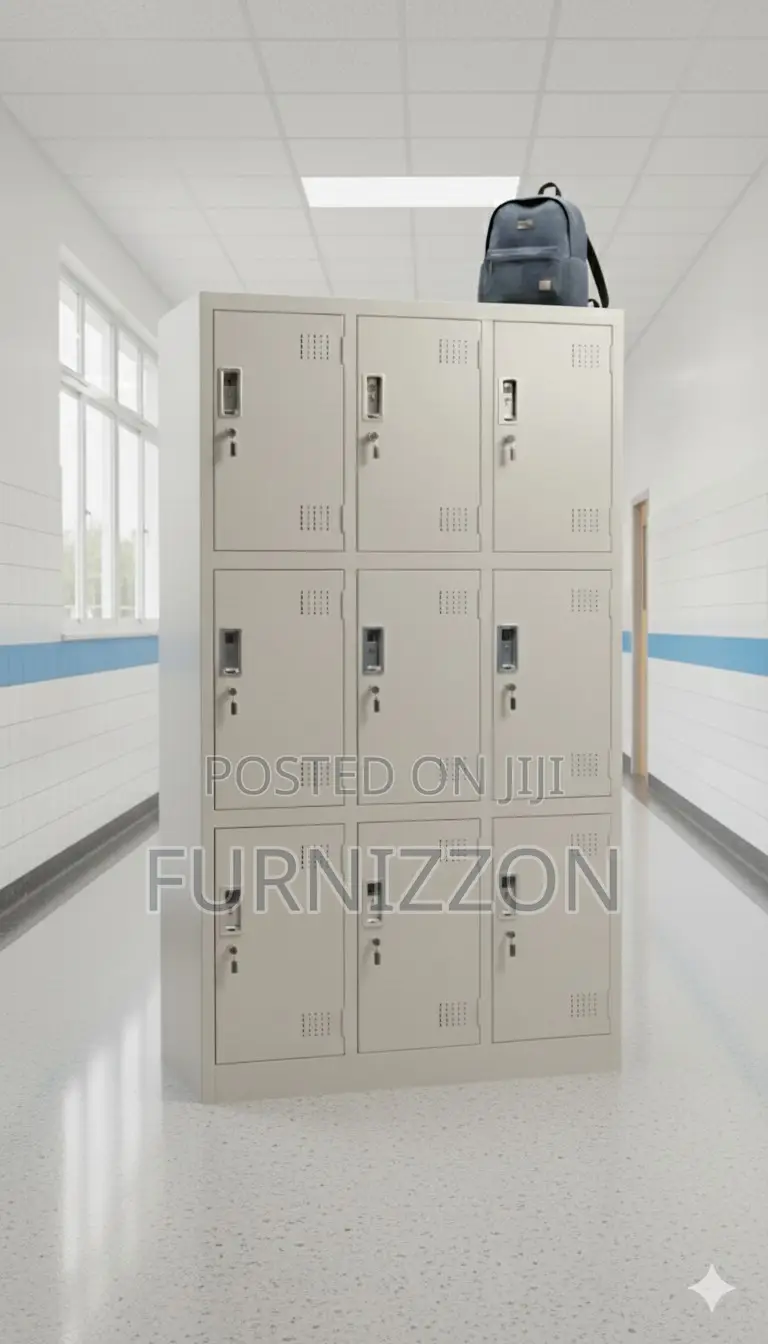Professional Nine Door Steel Wardrobe Cabinet