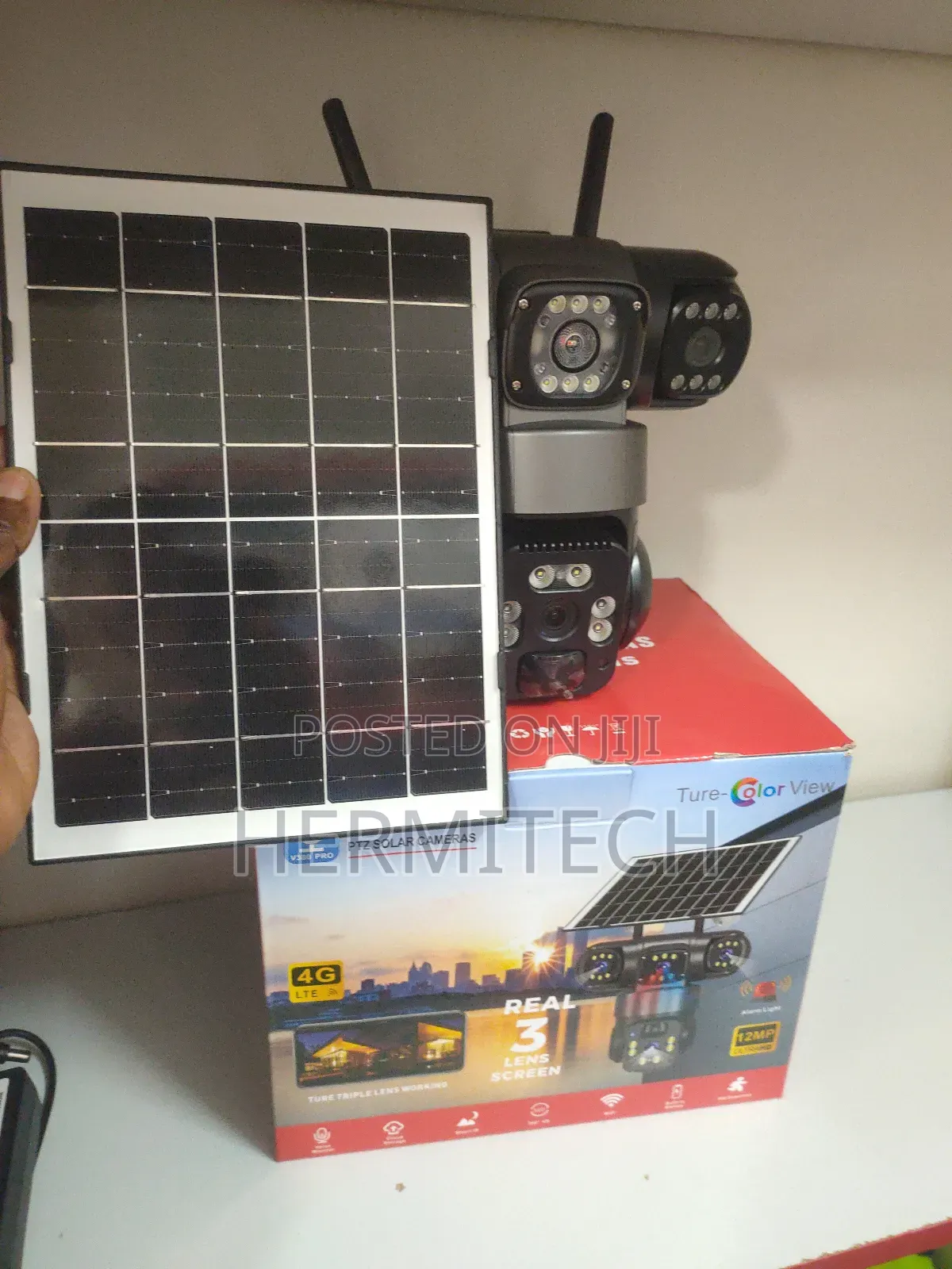 Solar 4g Triple Lens Surveillance CCTV Cameras