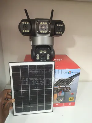 Real 3 Lenses Solar Powered CCTV Surveillance Cameras