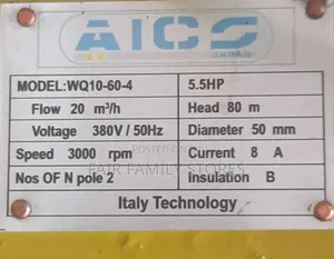 Wqd10-60-4kw Aico Japan Sewage Submersible Pump 5.5hp 80m