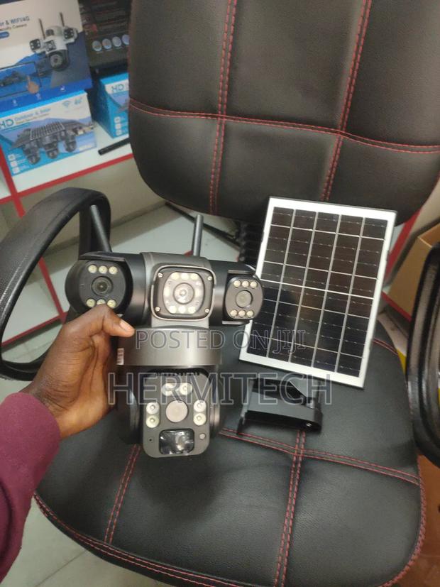 Triple Lens 4g PTZ Camera With Solar Panel - main view