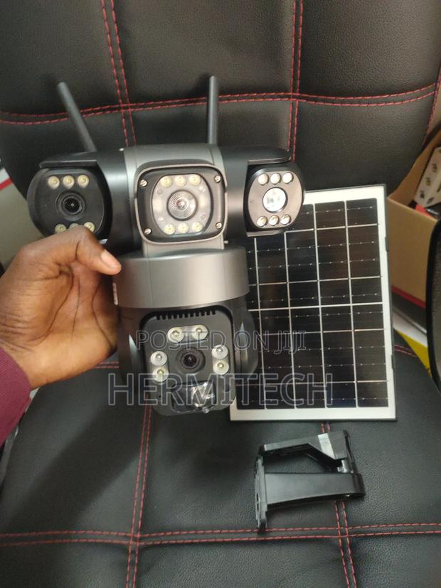 Triple Lens 4g PTZ Camera With Solar Panel - thumbnail 2
