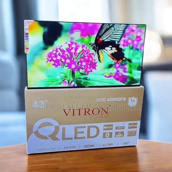 Built in Digital Decoder Vitron 43 Inch Qled Smart Android Led Tv
