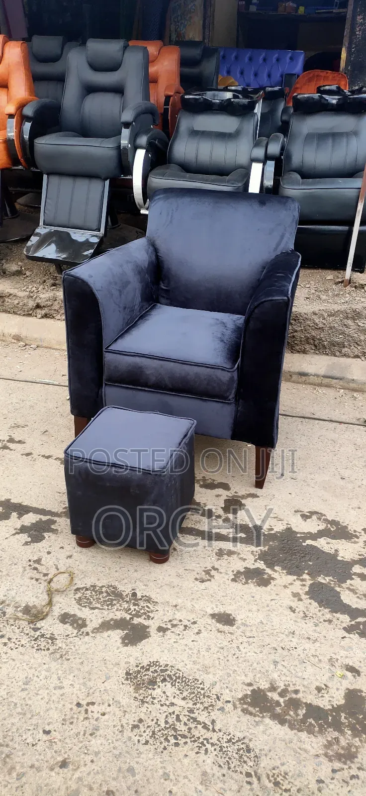 Single Seater Pedicure Chair+Stool