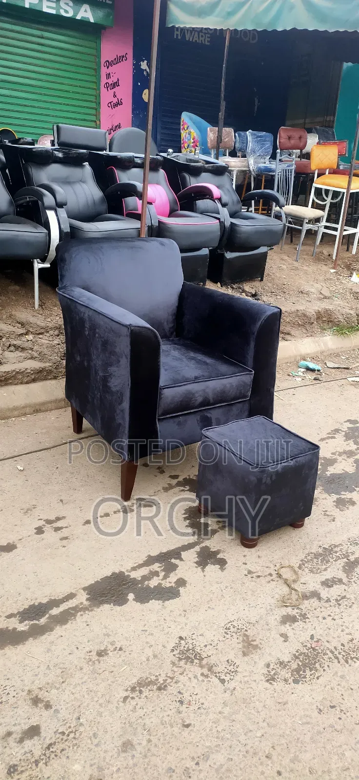 Single Seater Pedicure Chair+Stool