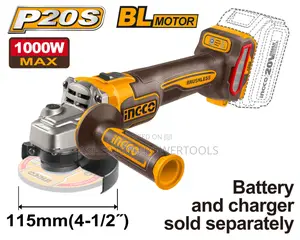 Ingco Cagli27153 Cordless Angle Grinder 20v