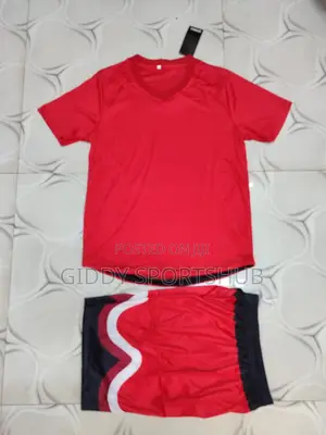 Games Kits Red Top With Red Black Short