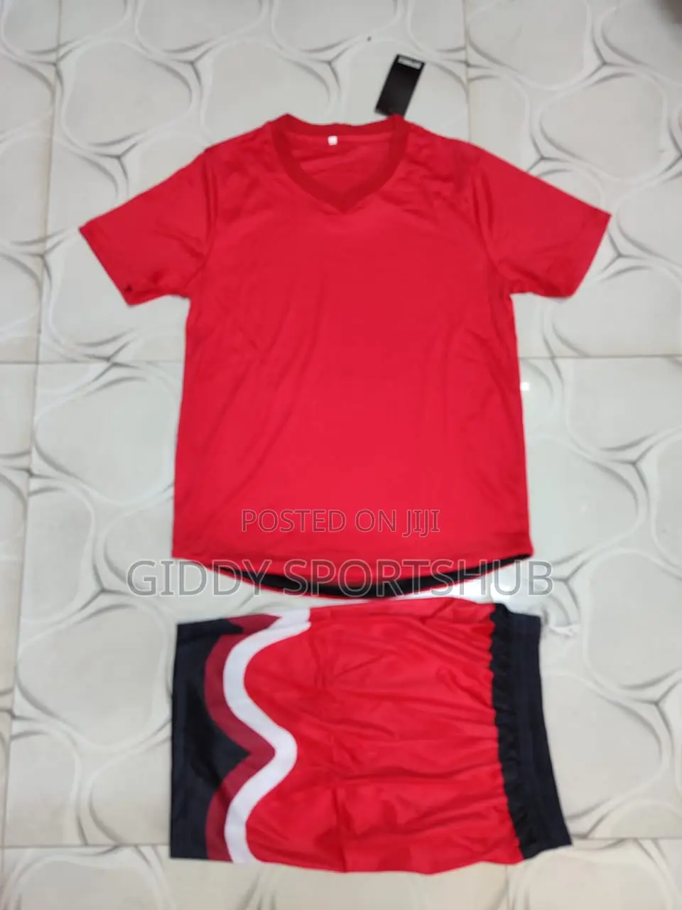 Games Kits Red Top With Red Black Short