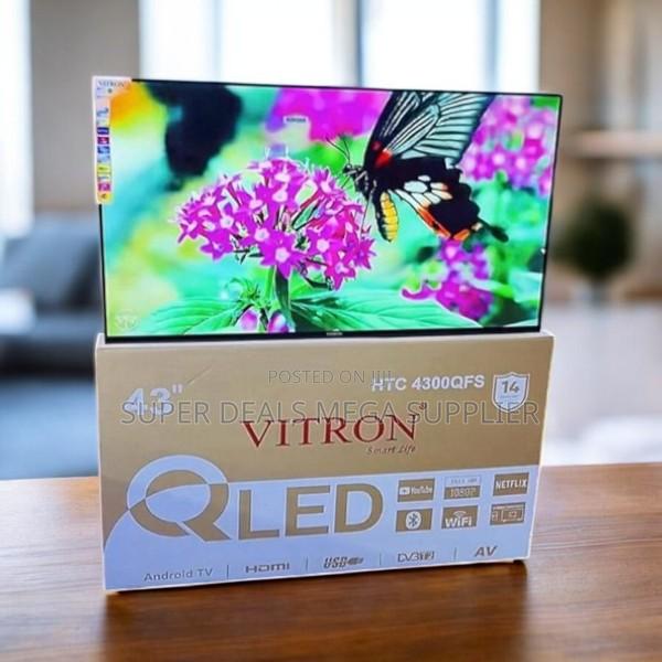 Modern Frameless Look Vitron 43 Inch Qled Smart Android Led Tv - thumbnail 2