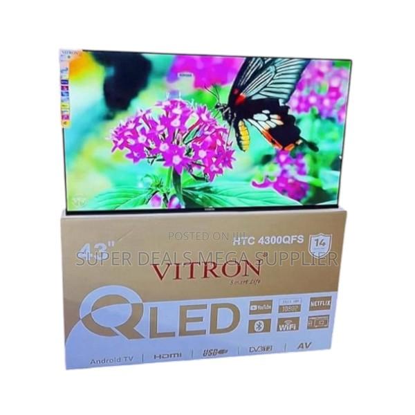 Built in Decoder 1080p Hd Vitron 43 Inch Qled Smart Android Led Tv