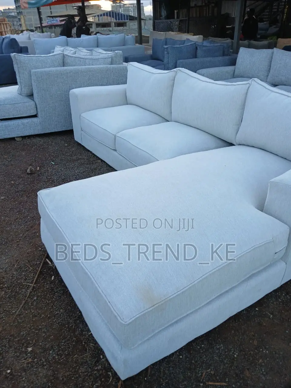 Sophisticated 6 Seater L Shaped Sofa