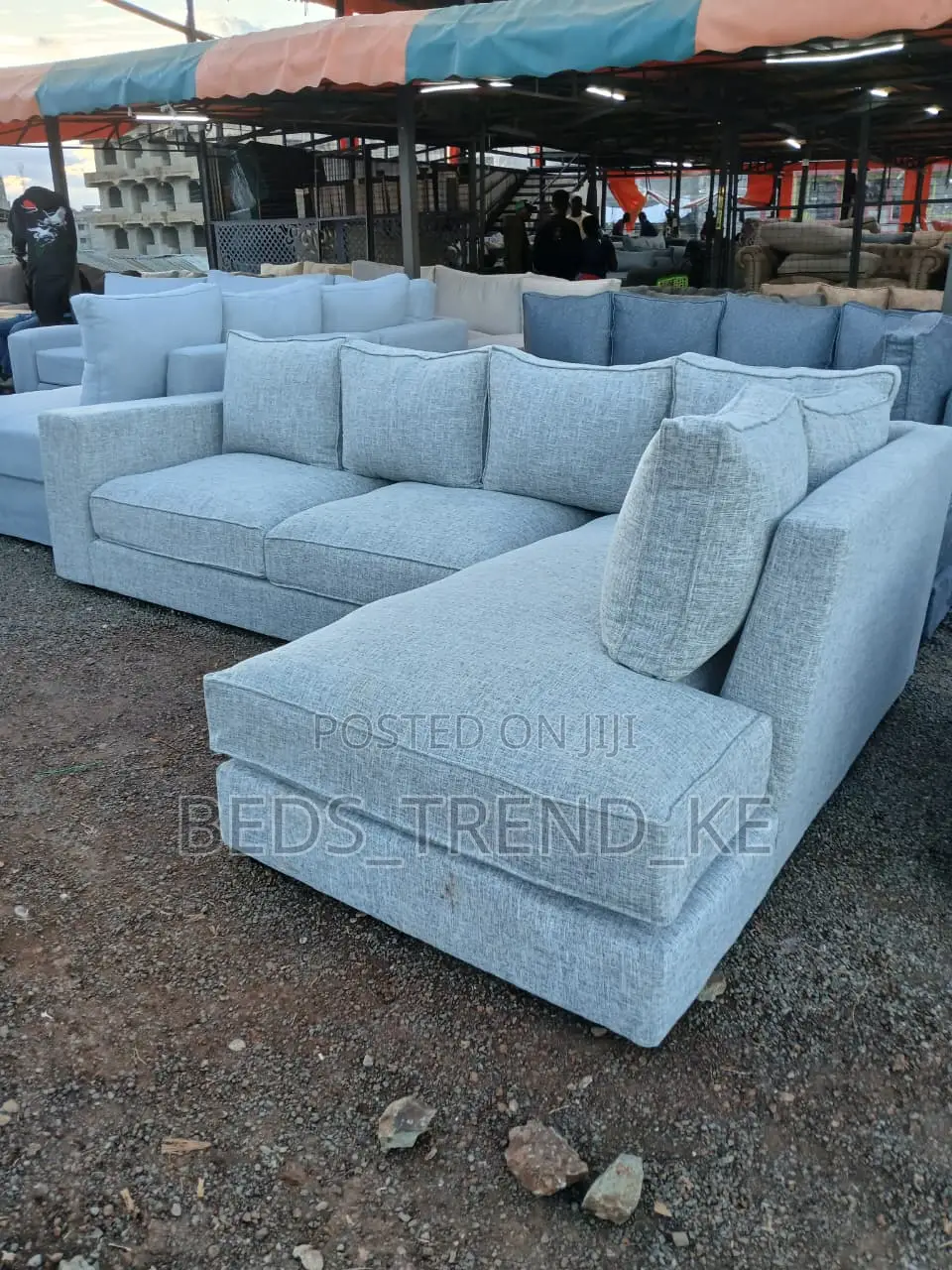 Sophisticated 6 Seater L Shaped Sofa