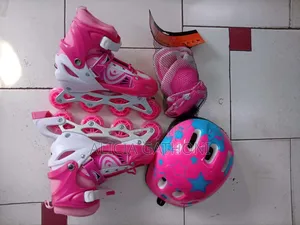 Skates Shoes With Helmet and Safety Gear