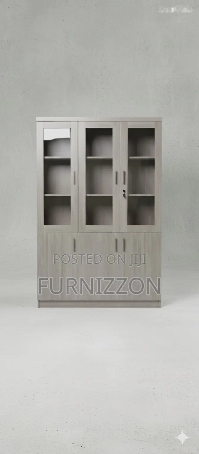 Wooden 3 Column File Storage Cabinet for Offices