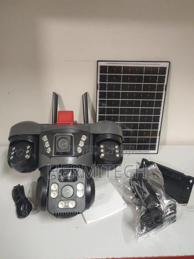 Solar Powered 4g Triple Lens Surveillance CCTV Cameras - main view