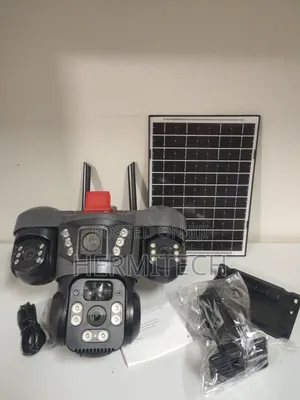 Solar Powered 4g Triple Lens Surveillance CCTV Cameras