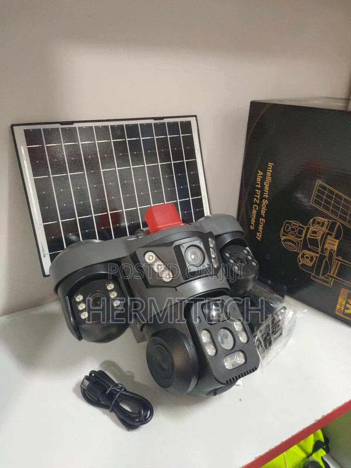 Strobe Light 4g Solar PTZ Powered Surveillance Cameras