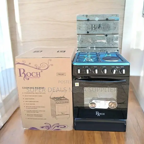 Roch Gas and Electric Free Standing Cooker 55x50 With Oven Combo