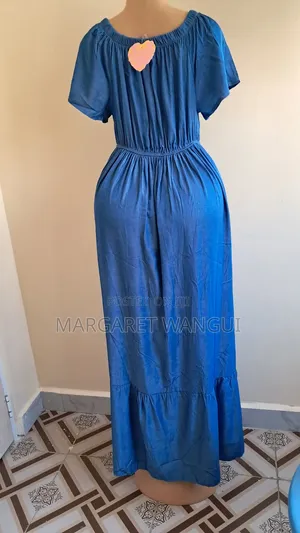 .Maxi Soft Jeans Dresses