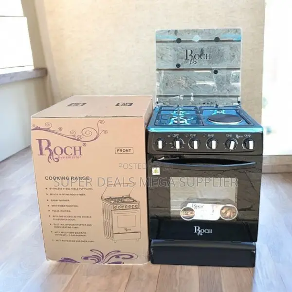 Roch 55x50 Home Cooker 3 Gas 1 Electric Hot Plate With Oven Unit