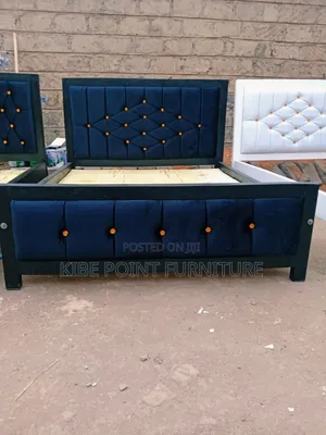Blue and Black Home Bed