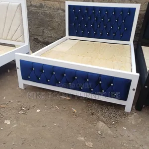 White and Blue Mocket Bed Available