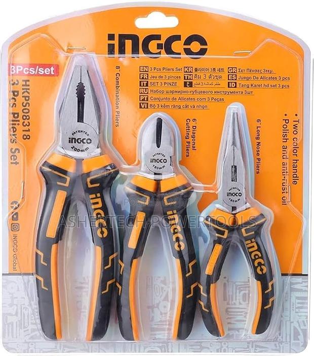 Ingco Hkps08318 3 PCS Pliers Set - main view