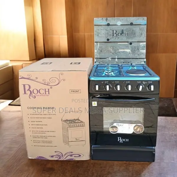Roch 55x50 Gas Cooker With Electric Oven for Home Kitchens